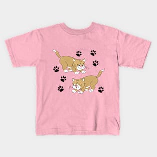 Cute Cat Cartoon Kids T-Shirt